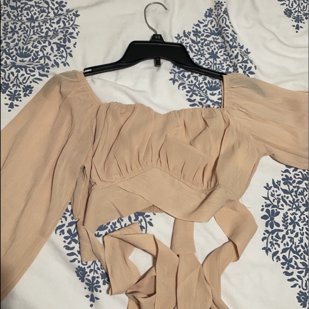 Off the shoulder long sleep top